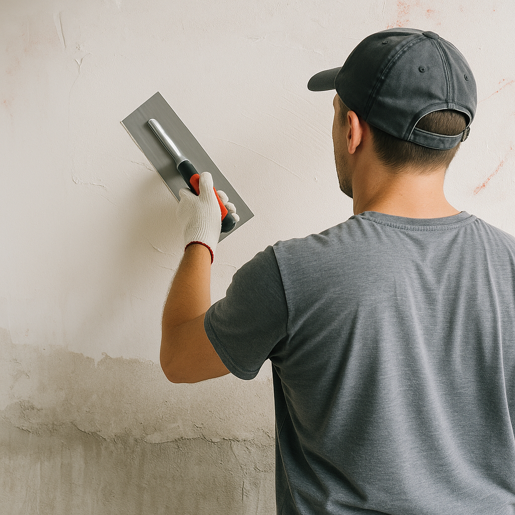 Fijn herstel van scheur — restauratie detail
